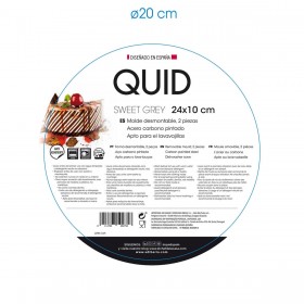 Stampo Removibile Quid Sweet Grey Nero Metallo 24 x 10 cm