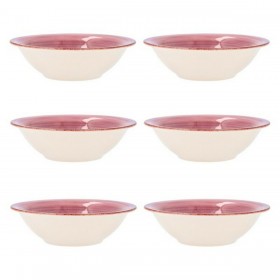 Ciotola Quid Vita Rosa Ceramica 6 Unità (18 cm)
