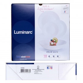 Set di Stoviglie Luminarc Diwali Granit Grigio Vetro temperato 18 Pezzi