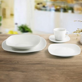 Piatto da pranzo Quid Novo Vinci Bianco Ceramica Ø 26,6 cm 26,6 cm (6 Unità) (Pack 6x)