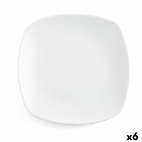 Piatto da Dolce Quid Novo Vinci Bianco Ceramica 19 cm (6 Unità) (Pack 6x)