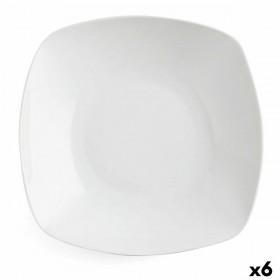 Piatto Fondo Quid Novo Vinci Ceramica Bianco (20,5 cm) (Pack 6x)