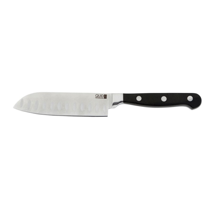 Coltello Santoku Quid Professional Inox Chef Black Nero Metallo (13 cm) (Pack 10x)