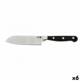 Coltello Santoku Quid Professional Inox Chef Black Nero Metallo (13 cm) (Pack 10x)