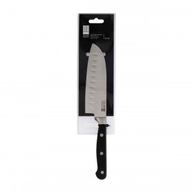 Coltello Santoku Quid Professional Inox Chef Black Nero Metallo (13 cm) (Pack 10x)