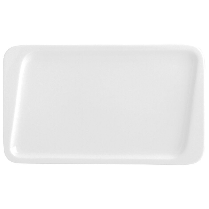 Piatto da Dolce Quid Chef Ceramica Bianco 25 x 15 cm (6 Unità) (Pack 6x)