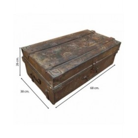 Valigia decorativa Alexandra House Living Marrone Ferro Stile artigianale 38 x 26 x 68 cm