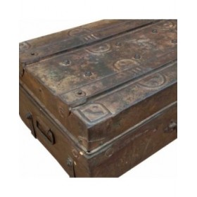 Valigia decorativa Alexandra House Living Marrone Ferro Stile artigianale 38 x 26 x 68 cm