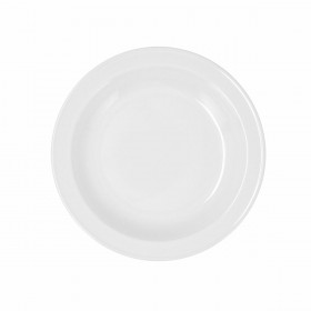 Piatto Fondo Bidasoa Glacial Ceramica Bianco (23 cm) (Pack 6x)