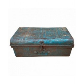 Valigia decorativa Alexandra House Living Azzurro Ferro Stile artigianale 35 x 24 x 61 cm