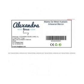 Valigia decorativa Alexandra House Living Marrone Ferro Stile artigianale 33 x 23 x 59 cm