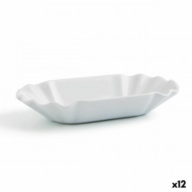 Vassoio per aperitivi Quid Gastro Fun Bianco Ceramica 20,5 x 11 x 3,5 cm (12 Unità) (Pack 12x)