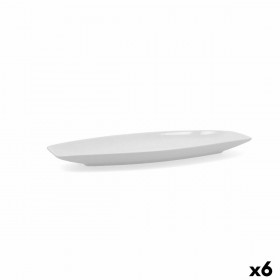 Teglia da Cucina Quid Gastro 30 x 13 x 2,5 cm Ceramica Bianco 6 Unità (Pack 6x)