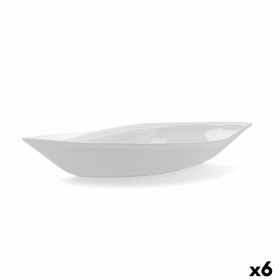 Teglia da Cucina Quid Gastro Ceramica Bianco (31 x 14,5 x 5,5 cm) (Pack 6x)