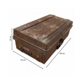 Valigia decorativa Alexandra House Living Marrone Ferro Stile artigianale 33 x 23 x 59 cm