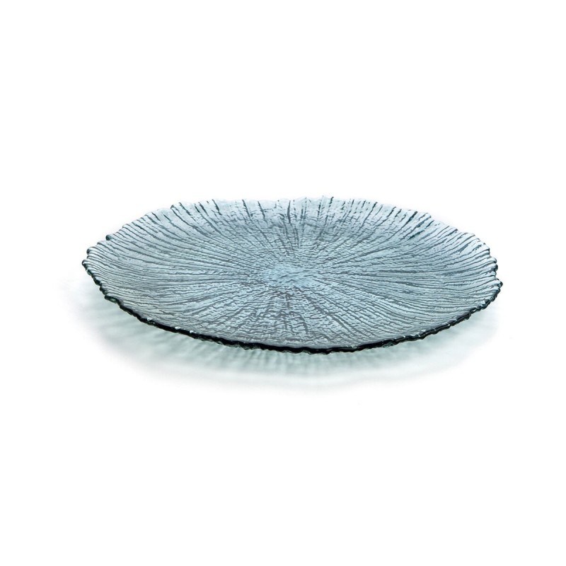 Piatto da pranzo Quid Mar De Viento Turchese Vetro Ø 32 cm (6 Unità) (Pack 6x)