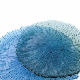 Piatto da pranzo Quid Mar De Viento Turchese Vetro Ø 32 cm (6 Unità) (Pack 6x)
