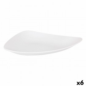 Piatto da pranzo Inde Vedone Porcellana Bianco 31 x 25 x 4 cm (6 Unità)