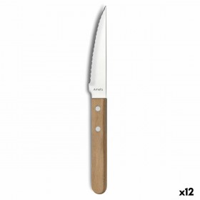Coltello da Carne Amefa Pizza Bois Metallo Legno (21 cm) (Pack 12x)