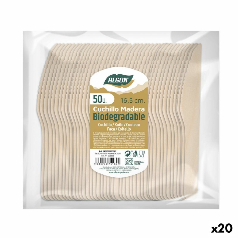 Set di Coltelli Algon Legno 20 Unità