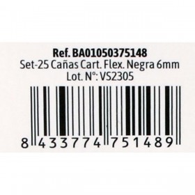 Cannucce Algon Cartone Nero 25 Pezzi 24 Unità