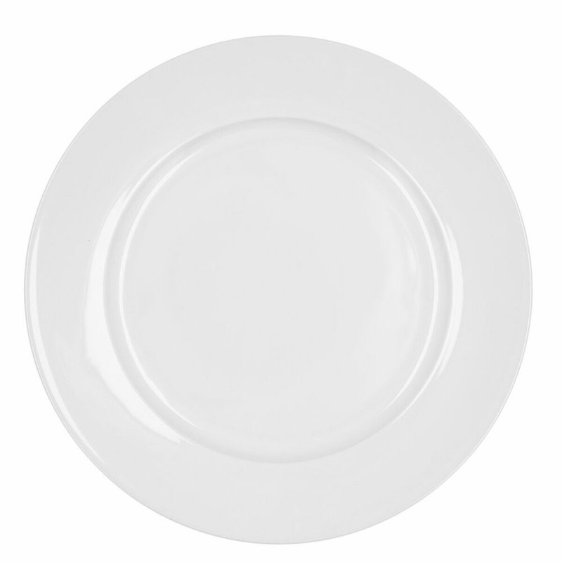 Piatto da pranzo Bidasoa Glacial Ala Ancha Bianco Ceramica Ø 30 cm (4 Unità) (Pack 4x)