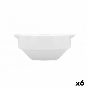 Ciotola Bidasoa Glacial Bianco Ceramica 350 ml (6 Unità) (Pack 6x)