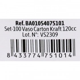 Set di Bicchieri Algon Cartone Monouso 120 ml 24 Unità (100 Pezzi)