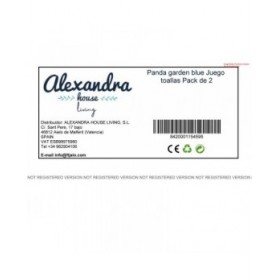 Set di asciugamani HappyFriday Moshi Moshi Panda Garden Blue Azzurro 2 Pezzi