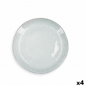 Piatto da pranzo Quid Boreal Azzurro Ceramica 27 cm (4 Unità)