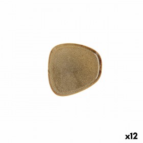 Piatto da pranzo Bidasoa Ikonic Marrone Ceramica 14 x 13,6 x 0,8 cm (12 Unità) (Pack 12x)