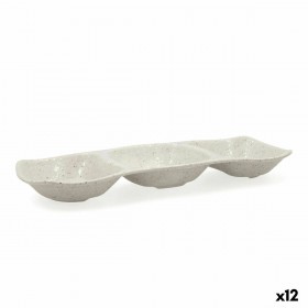 Vassoio per aperitivi Bidasoa Ikonic Grigio Plastica Melammina 28,6 x 10,9 x 3,1 cm (12 Unità) (Pack 12x)