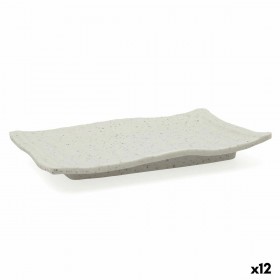 Piatto da pranzo Bidasoa Ikonic Grigio Plastica Melammina 20,7 x 13 x 2 cm (12 Unità) (Pack 12x)