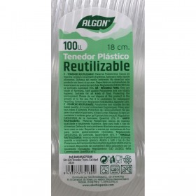 Set di Forchette Algon Riutilizzabile Trasparente 10 Unità 18 cm