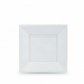 Set di piatti riutilizzabili Algon Bianco Plastica 18 x 18 x 1,5 cm (24 Unità)