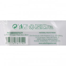 Set di piatti riutilizzabili Algon Bianco Plastica (36 Unità)