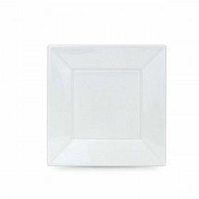 Set di piatti riutilizzabili Algon Bianco Plastica 23 x 23 x 2 cm (24 Unità)