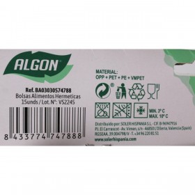 Set di Sacchetti Riutilizzabili per Alimenti Algon 17 x 23 cm (24 Unità)