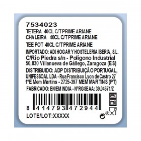 Teiera Ariane Ceramica Bianco (40 cl) (40 CL)