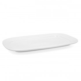 Teglia da Cucina Bidasoa Glacial Bianco Ceramica 36 x 21 cm (3 Unità) (Pack 3x)