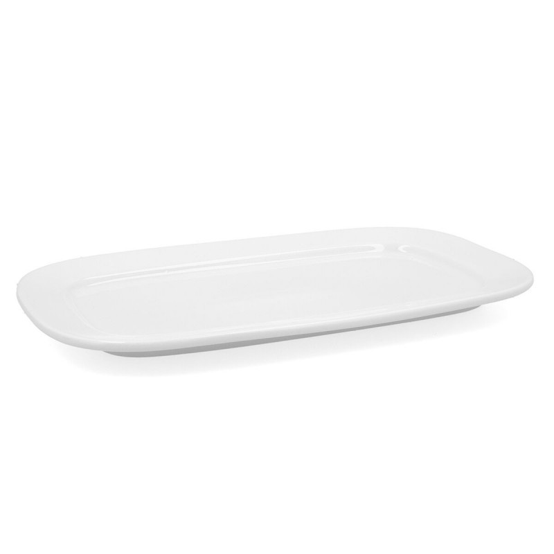 Teglia da Cucina Bidasoa Glacial Bianco Ceramica 36 x 21 cm (3 Unità) (Pack 3x)