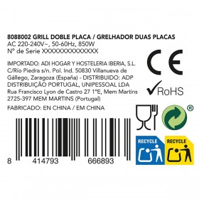 Barbecue Elettrico Dcook Gallery ( 23 x 14,5 cm)