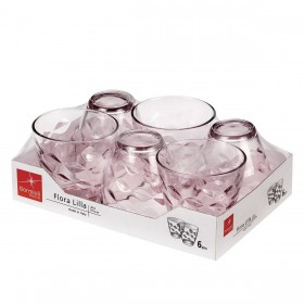 Set di Bicchieri Bormioli Rocco Flora Rosa Vetro 260 ml 6 Unità