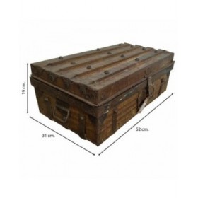 Valigia decorativa Alexandra House Living Marrone Ferro Stile artigianale 31 x 19 x 52 cm