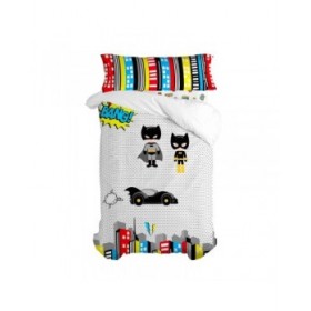 Set di copripiumino HappyFriday Mr Fox Bat Multicolore Singolo 2 Pezzi