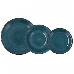 Set di Stoviglie Quid Zafiro Vita 18 Pezzi Azzurro Ceramica