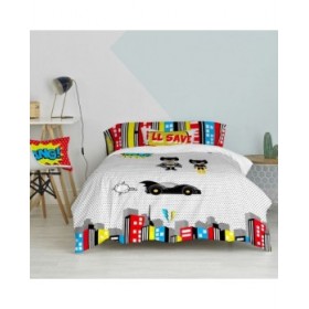 Set di copripiumino HappyFriday Mr Fox Bat Multicolore Singolo 2 Pezzi