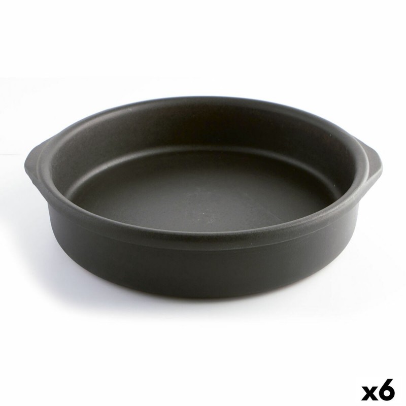 Teglia Quid Barro Lux Nero Ceramica Ø 26 cm (6 Unità)