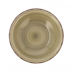 Piatto Fondo Quid Natura Vita Ceramica Verde (ø 21,5 cm) (12 Unità)