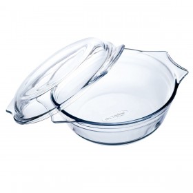 Pirofila da Forno Ô Cuisine Ocuisine Vidrio Trasparente Vetro 23,5 x 20,5 x 10 cm Con coperchio (3 Unità)